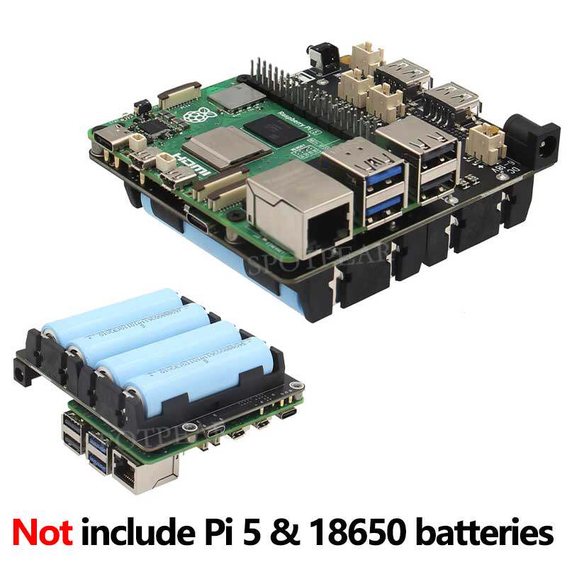 Raspberry Pi Uninterrupted Power Supply Ups 18650 - Carte d'extension de gestion de l'alimentation