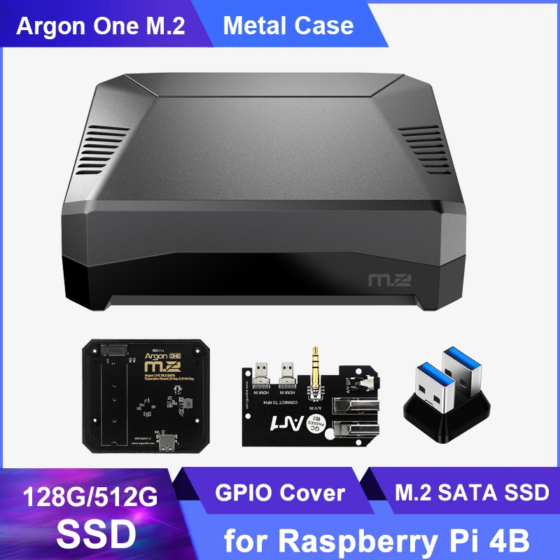 Argon One V3 M.2 Nvme Case - Boîtier en aluminium pour Raspberry Pi