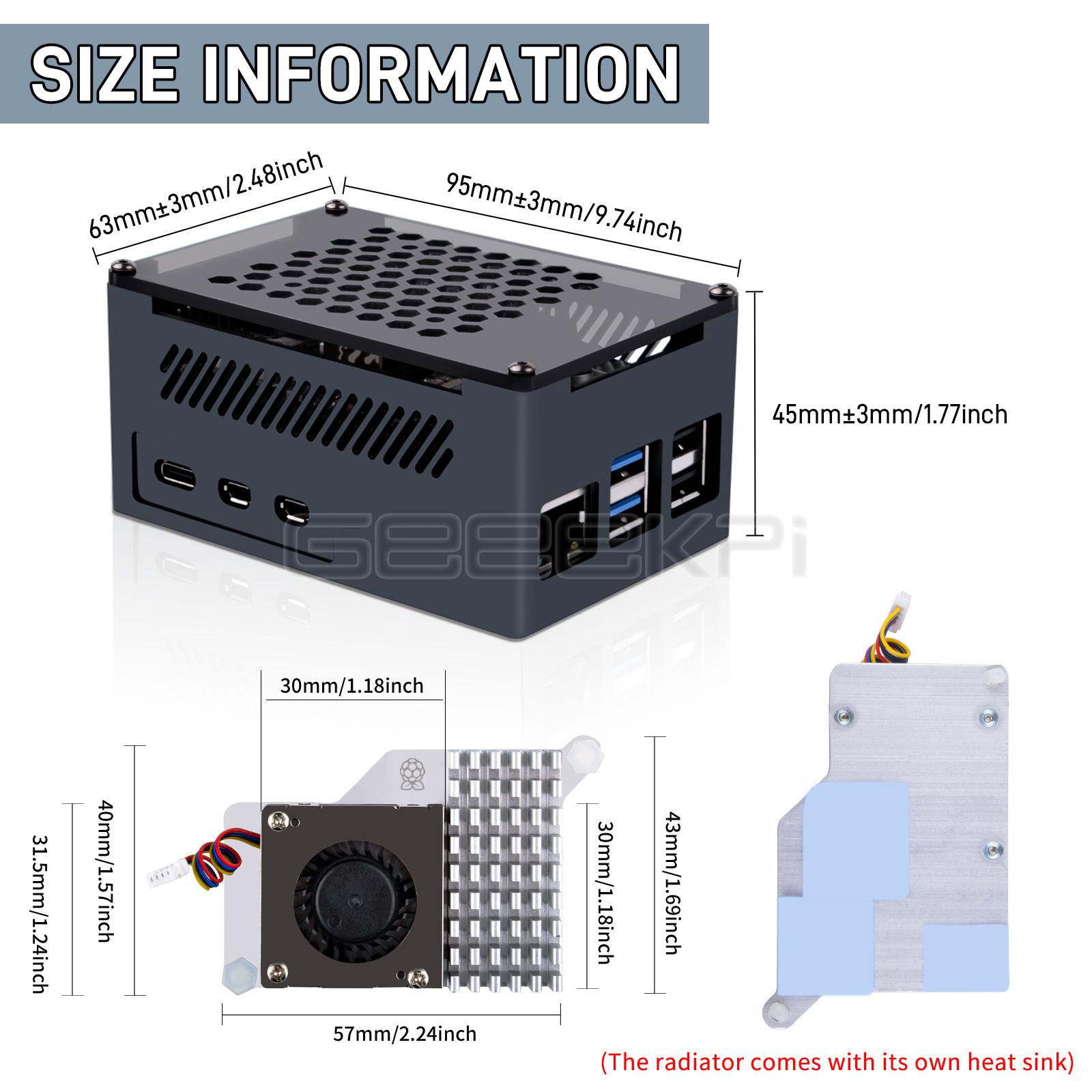 GeeekPi M.2 NVME m-key & PoE + - Argon One V3 M.2 Nvme Case avis et prix
